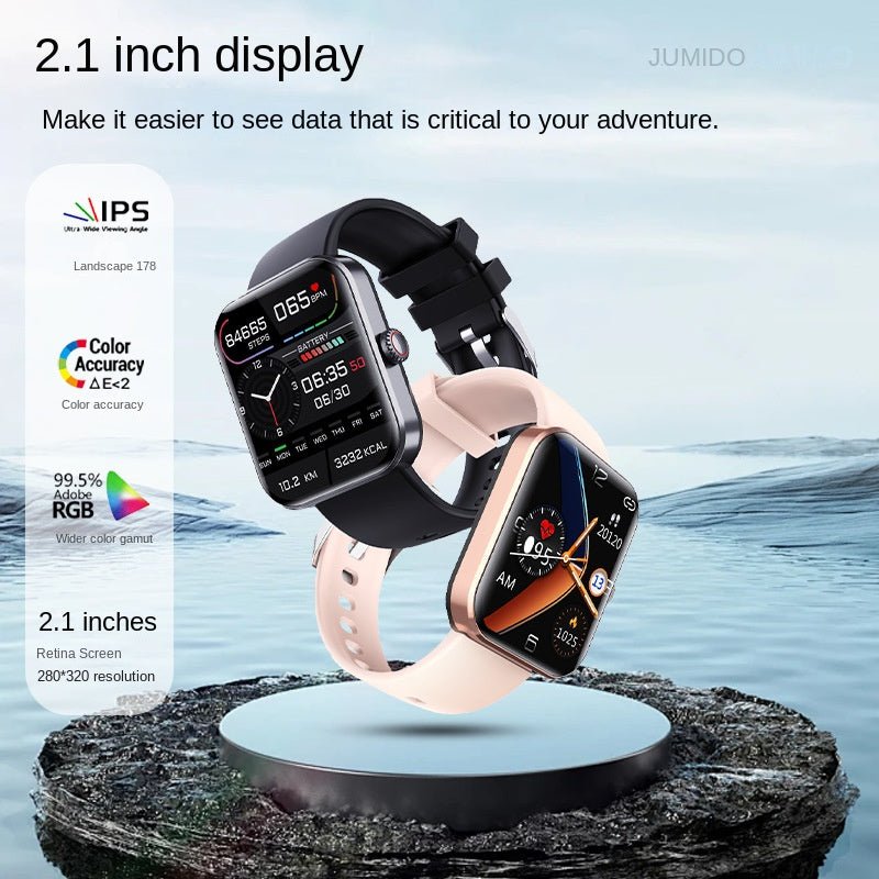 Smart Watch with Heart Rate, Blood Pressure, Body Temperature Monitoring, Sleep Tracking, Step Counter,