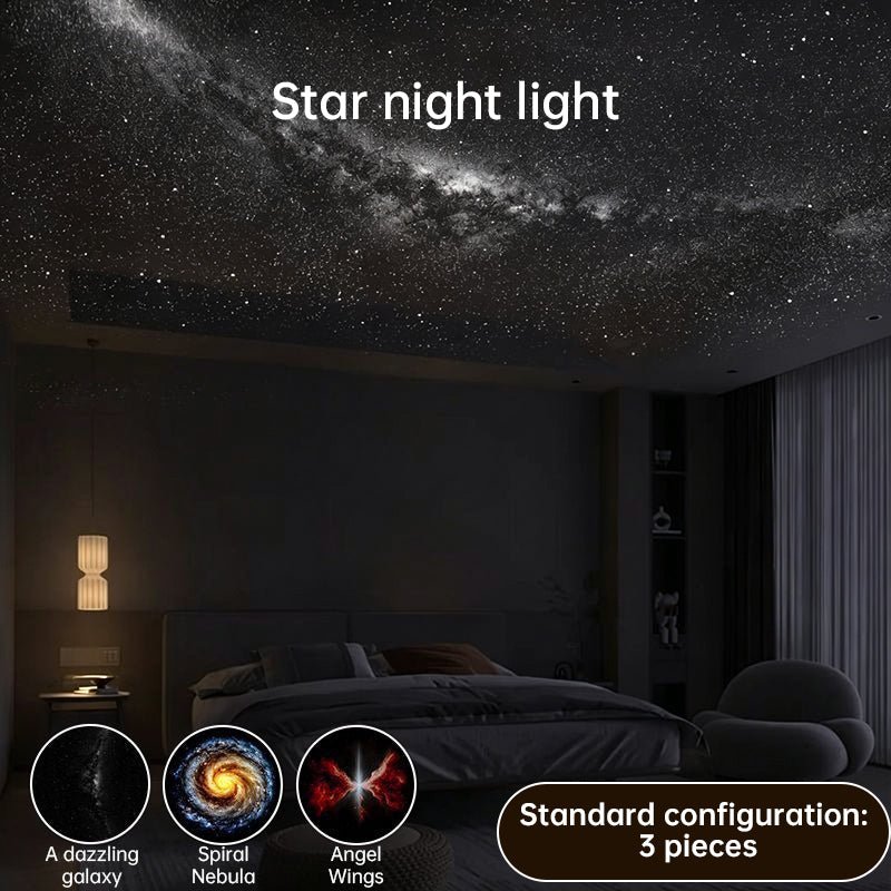 2-in-1 Mini Star Projector with Bright Colorful Night Light 10 Movies Included  Galaxy Atmosphere for Bedroom Decor, Kids Gift
