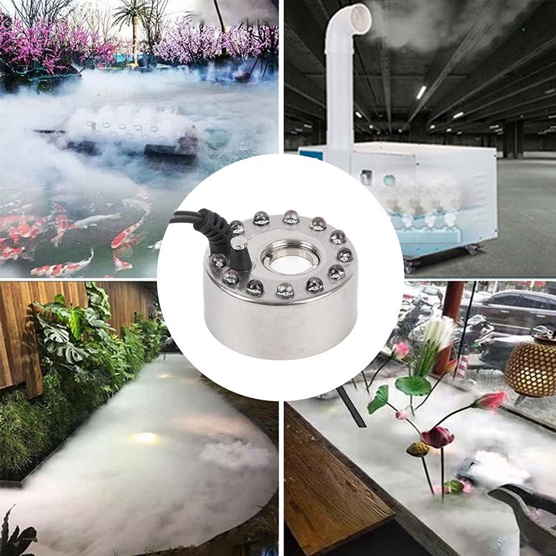 Small Ultrasonic Mist Maker Fogger – Automatic Pond Fog Machine for Garden, Pool, Fountain & Halloween Decor