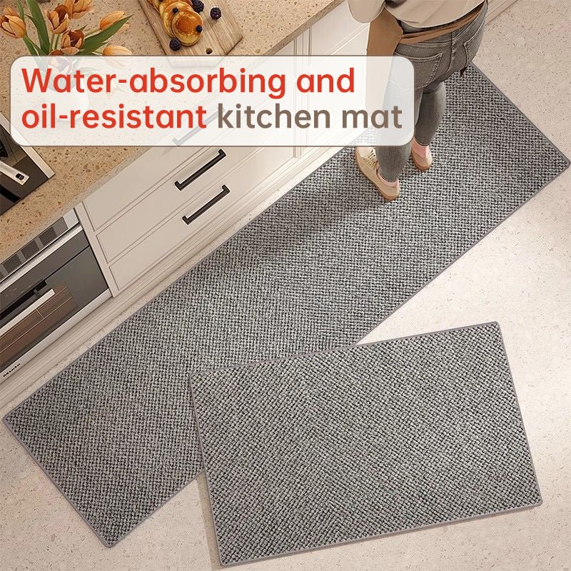 Japanese Style Kitchen Floor Mat, High-Density Pineapple Design, Water/Oil Absorbent, Durable Non-Slip Rug